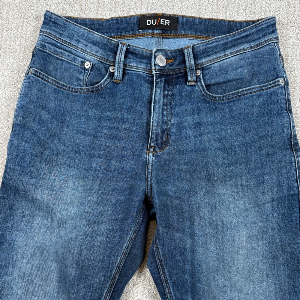 DU/ER Mens 30x30 N2X Relaxed Taper Denim Blue Jeans